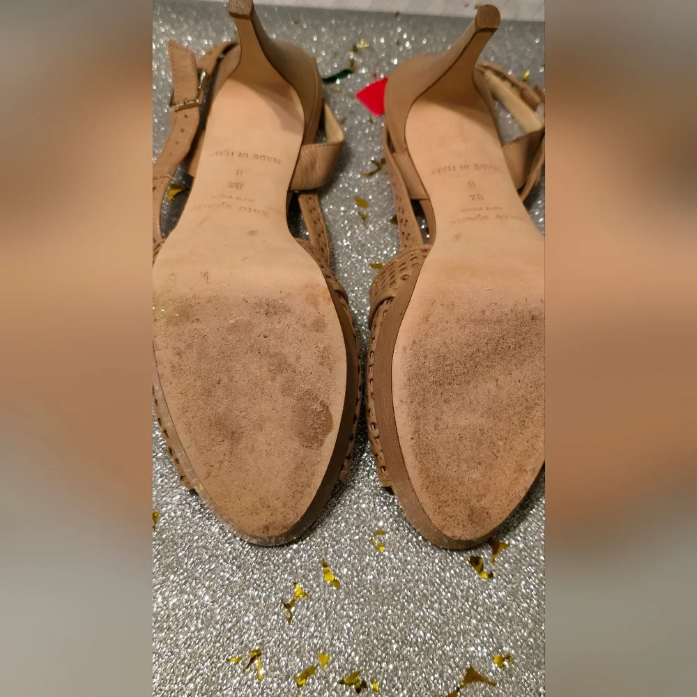 Kate Spade leather peep toe heels